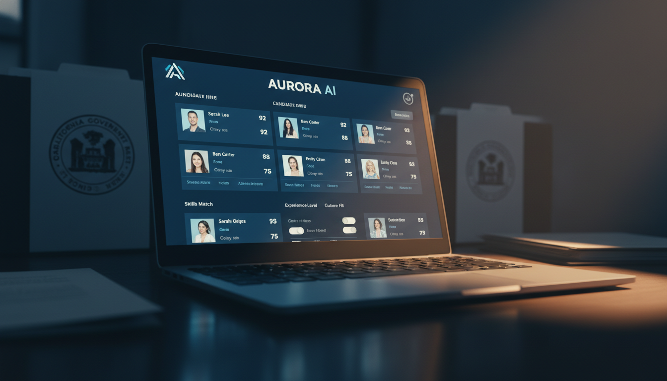 AI hiring system dashboard showing automated candidate scoring