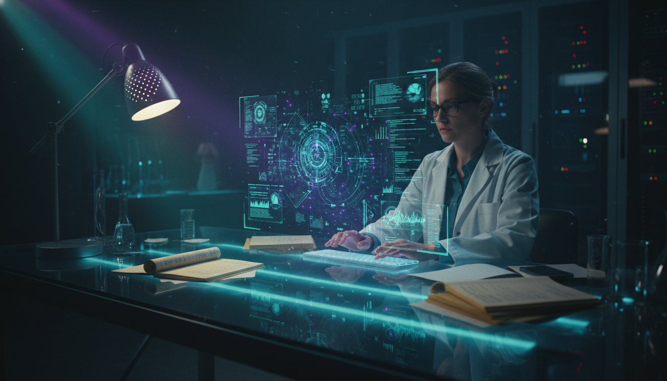 Researcher analyzing data under GDPR scientific research guidelines