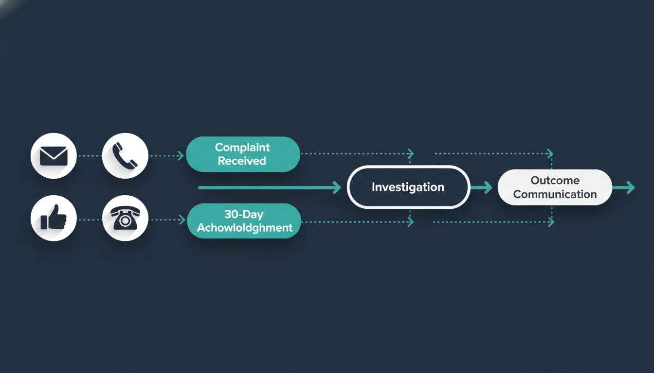 Data protection complaint handling process flowchart